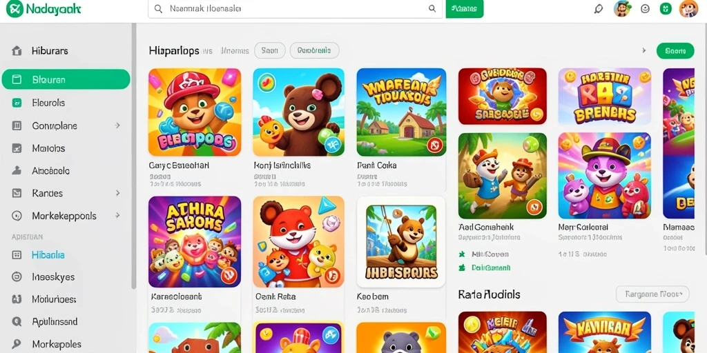Tampilan awal permainan yang menarik dan mudah dipahami.